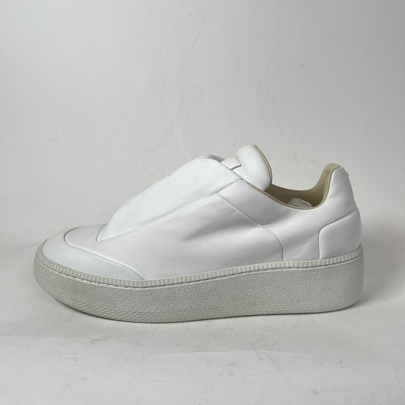 Maison Margiela Triple White Future Laceless Low-Top Sneaker Size 43