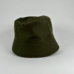 Prada Army Green Logo Bucket Hat Size S