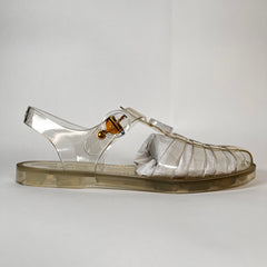 Gucci GG Transparent Fisherman Sandal Size 9