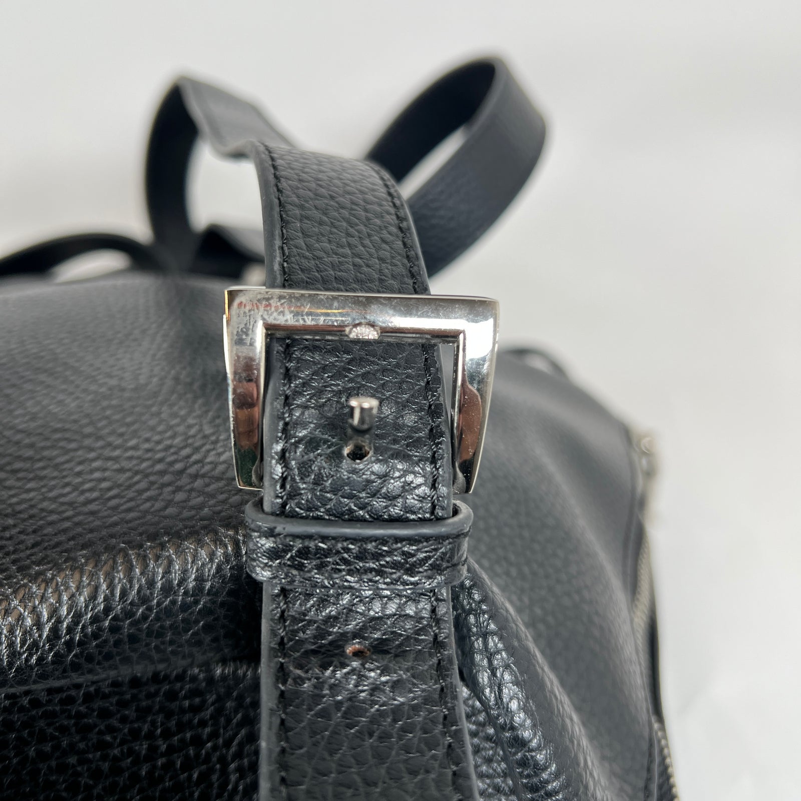 Vivienne Westwood Black Orb Leather Backpack