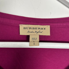Burberry Purple Half Sleeve T-Shirt Size L
