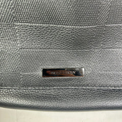 Burberry Emmet Check Embossed Leather Messenger Bag