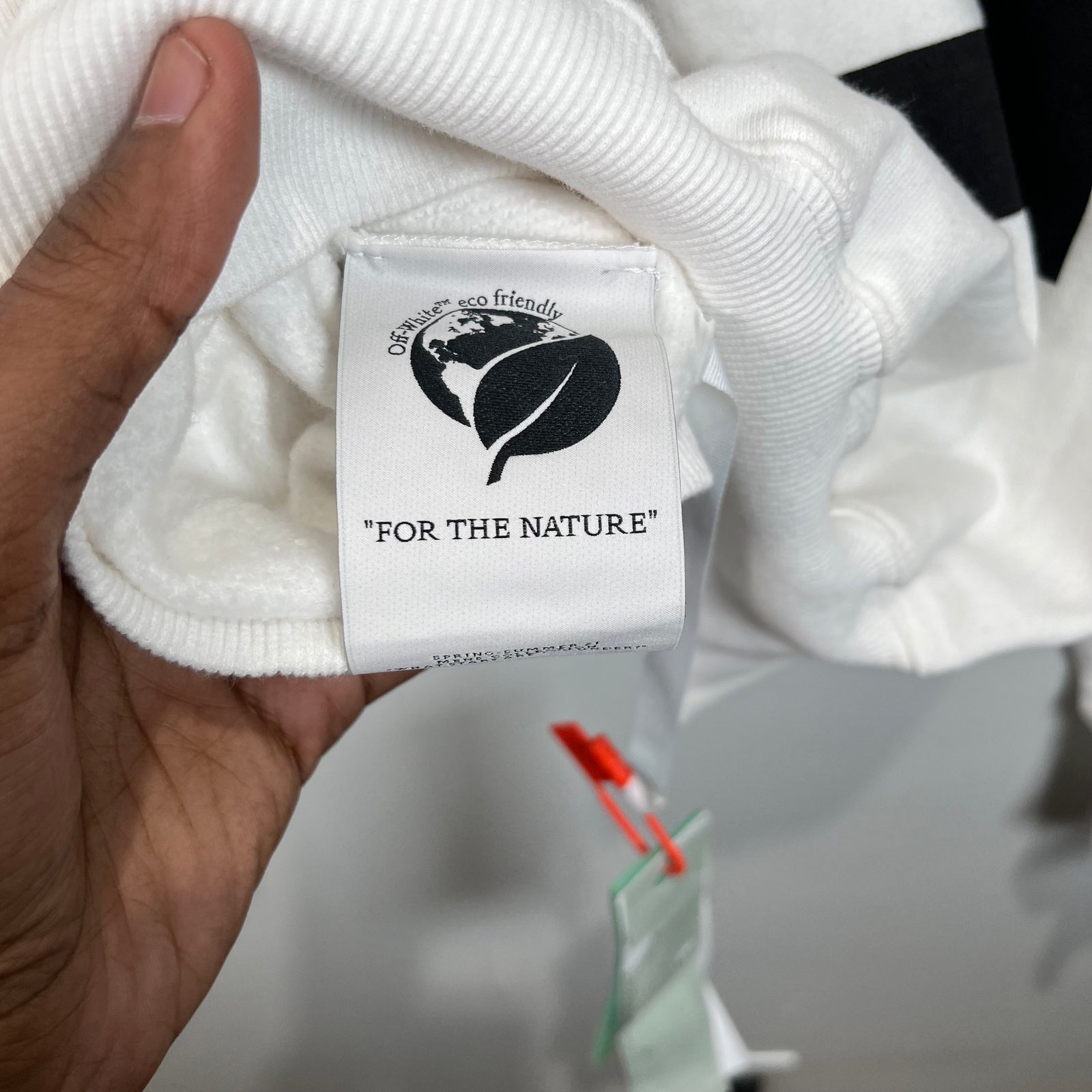 Off White Construction Graphic Hoodie Size XL