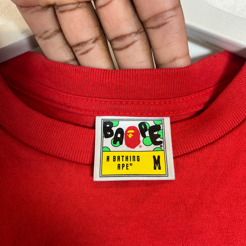 Bape Red 'Year Of The Snake' Baby Milo T-Shirt Size M