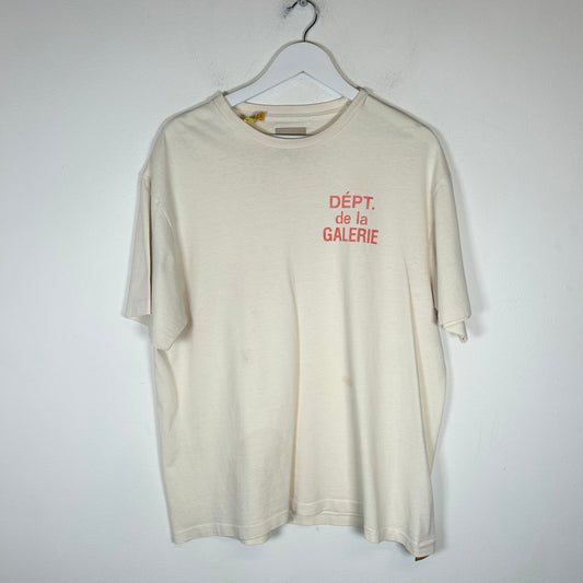Gallery Dept Red/Cream French Logo T-shirt Size L