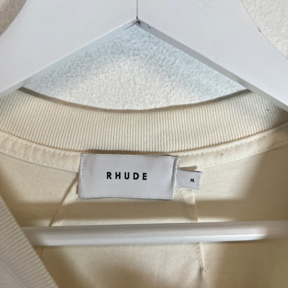 Rhude Cream New Money Logo T-Shirt Size M