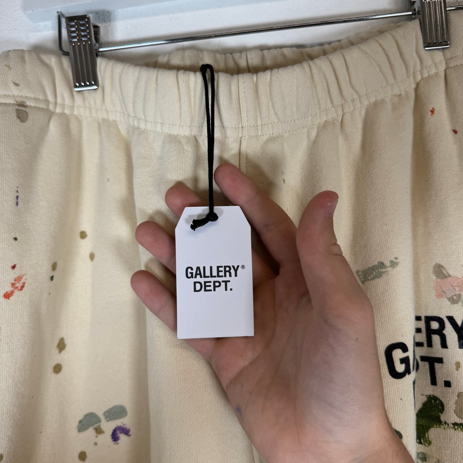 Gallery Dept Cream Paint Splatter Flare Sweatpants Size M