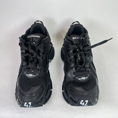 Balenciaga Matte Black Mesh Runners