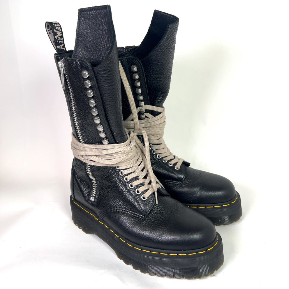 Rick Owens x Dr Martens 1918 Leather Platform Boots