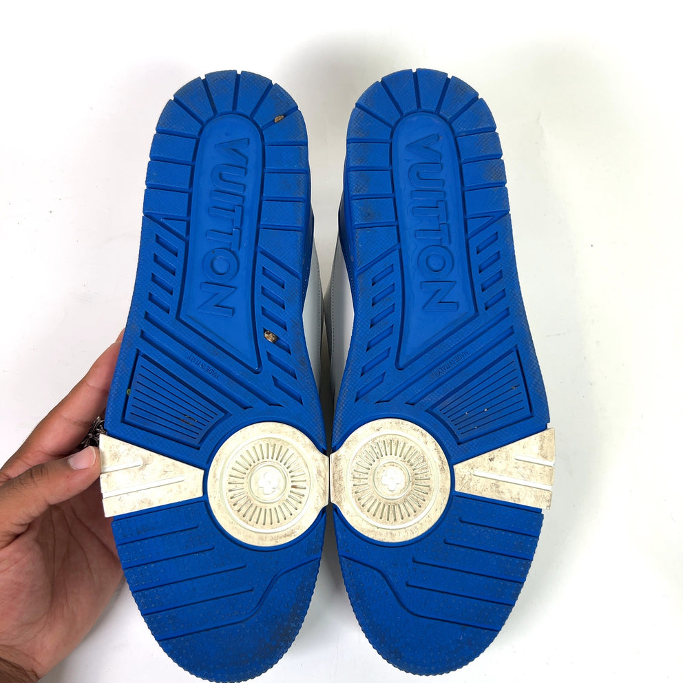 Louis Vuitton White/Blue Signature Trainers