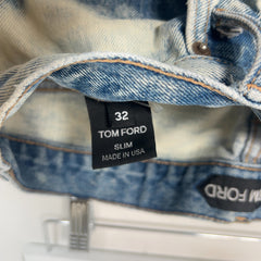 Tom Ford Acid Washed Straight Leg Jeans