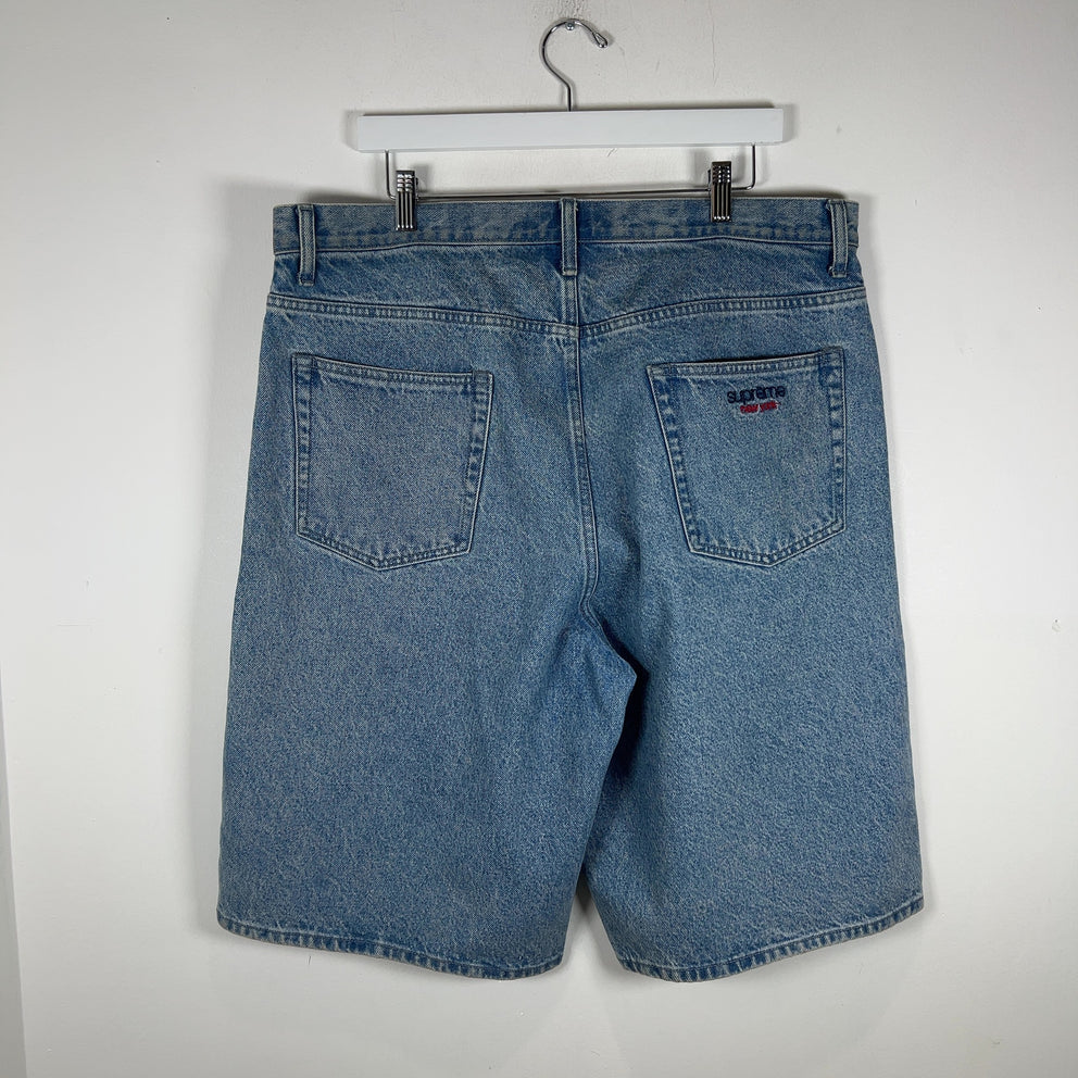 Supreme Embroidered 'New York' Denim Shorts