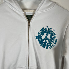 Denim Tears White/Blue University Zip-Up Hoodie Size M