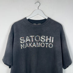 Satoshi Nakamoto Studded Spell Out Logo T-Shirt