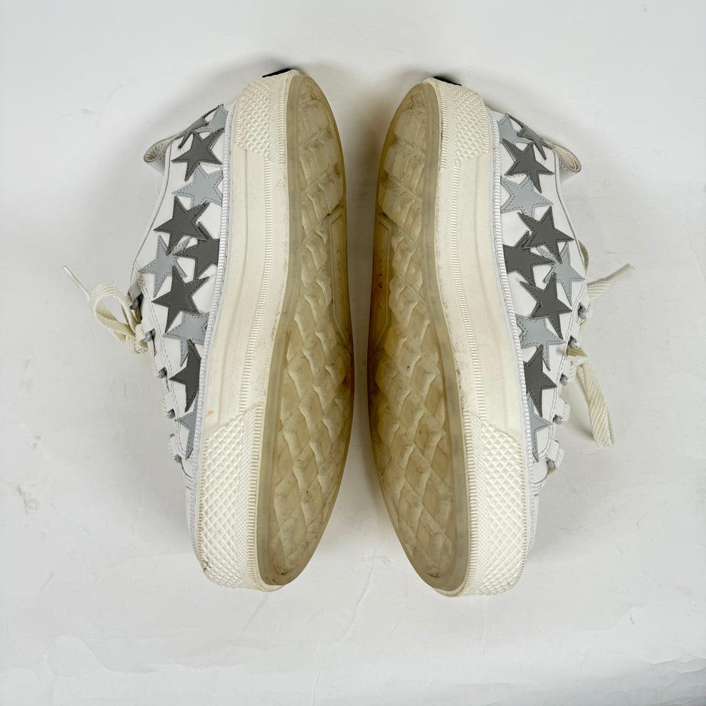 Amiri White/Grey Star Court Low Sneakers Size 42