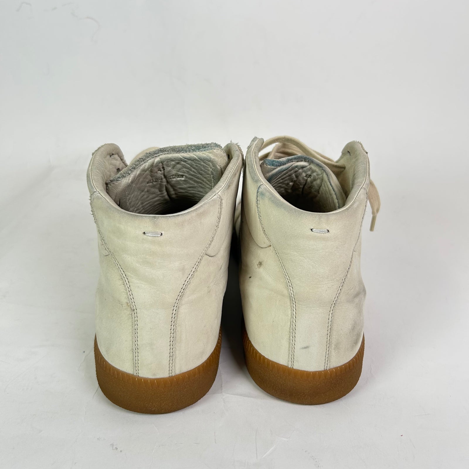 Maison Margiela Taupe Paint Splatter Mid-Top Replica Gats Size 45