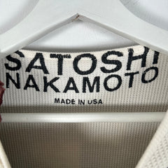 Satoshi Nakamoto Red Distressed Luke Thermal T-Shirt Size L