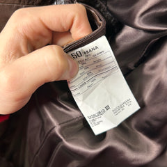 Dolce & Gabbana Brown Multi-Zip Distressed Leather Jacket Size 50