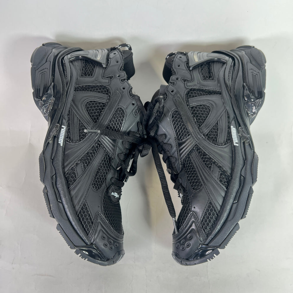 Balenciaga Matte Black Mesh Runners