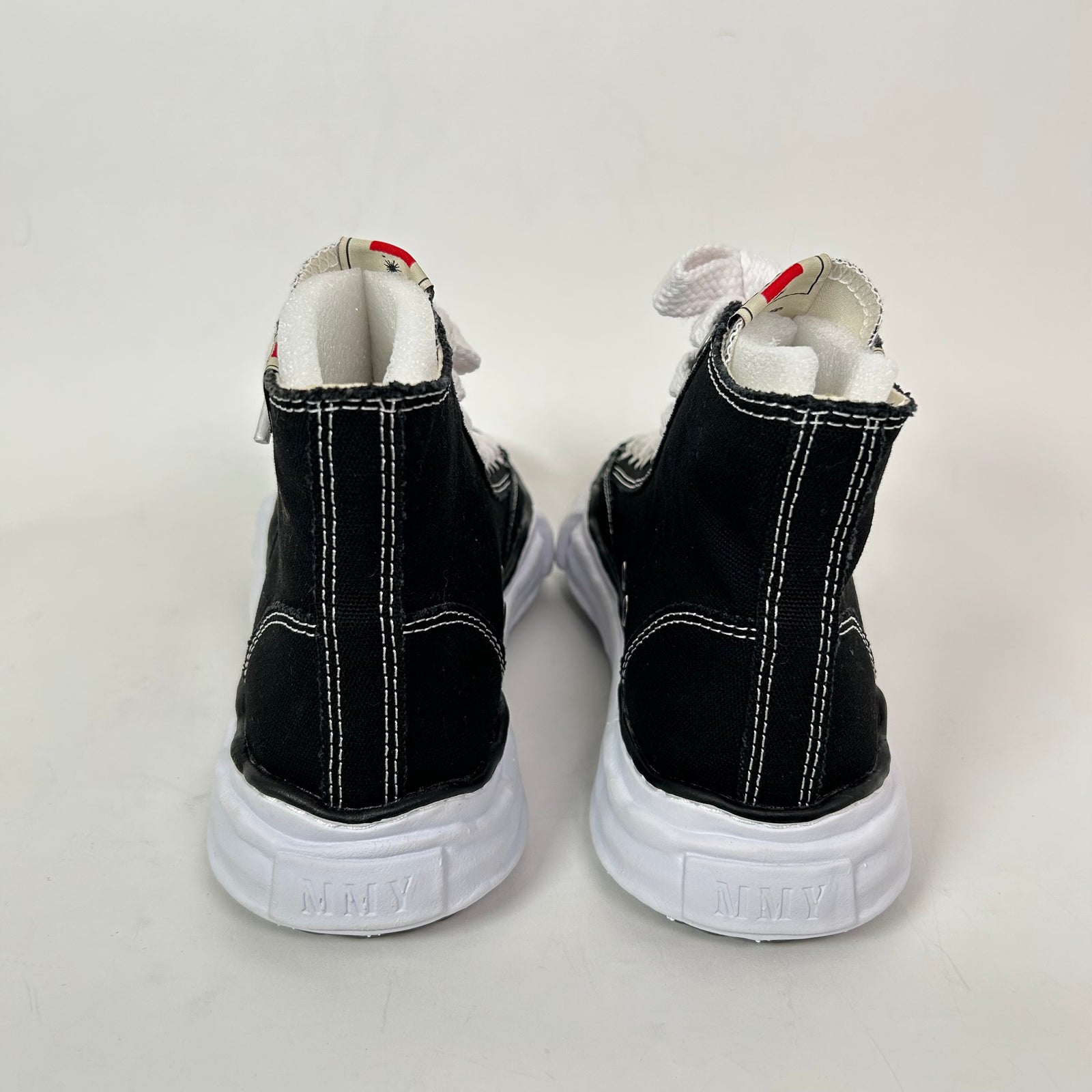 Maison Mihara Yasuhiro Black/White Peterson OG Sole Canvas High-Top Sneaker Size 41