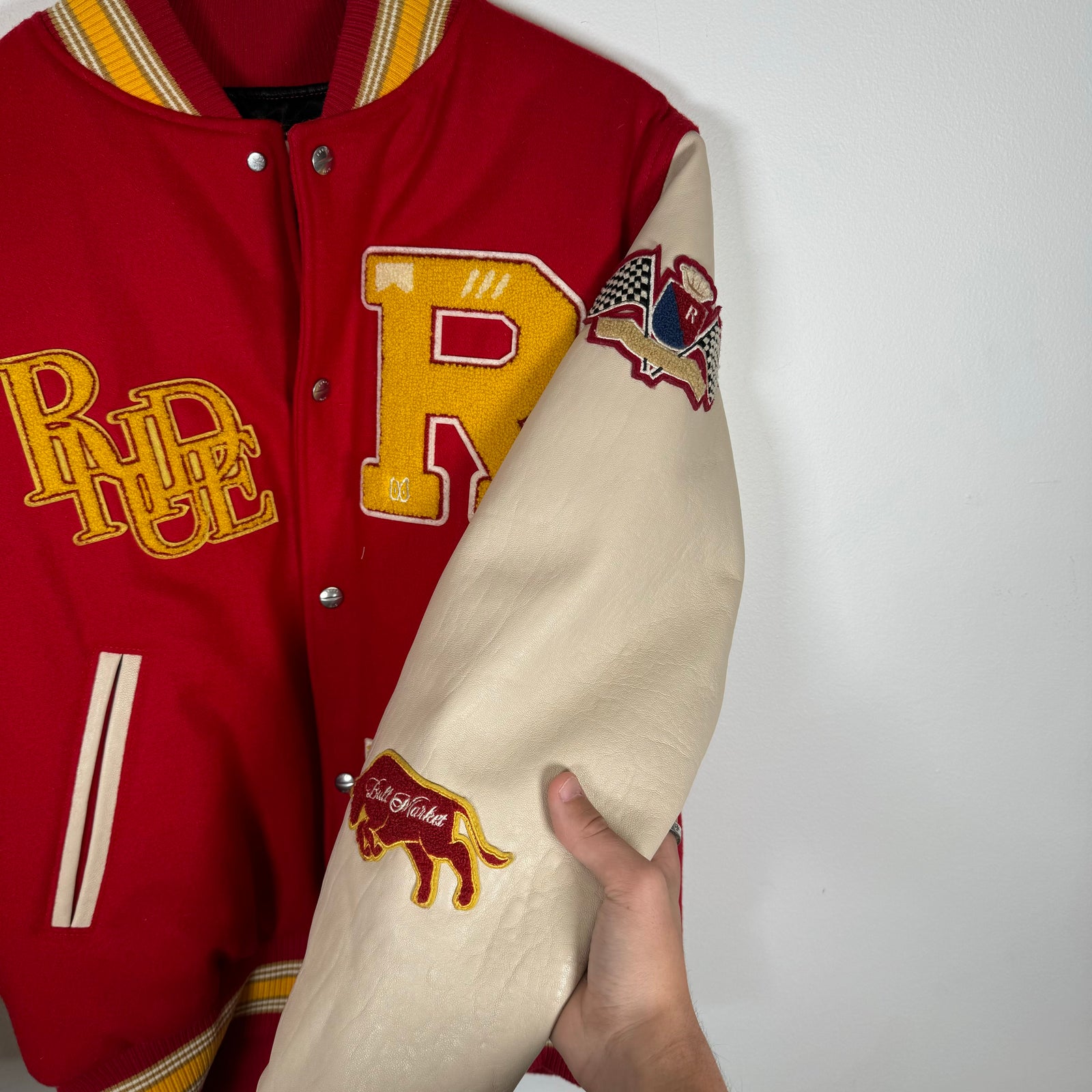 Rhude Red Bull Market Varsity Jacket