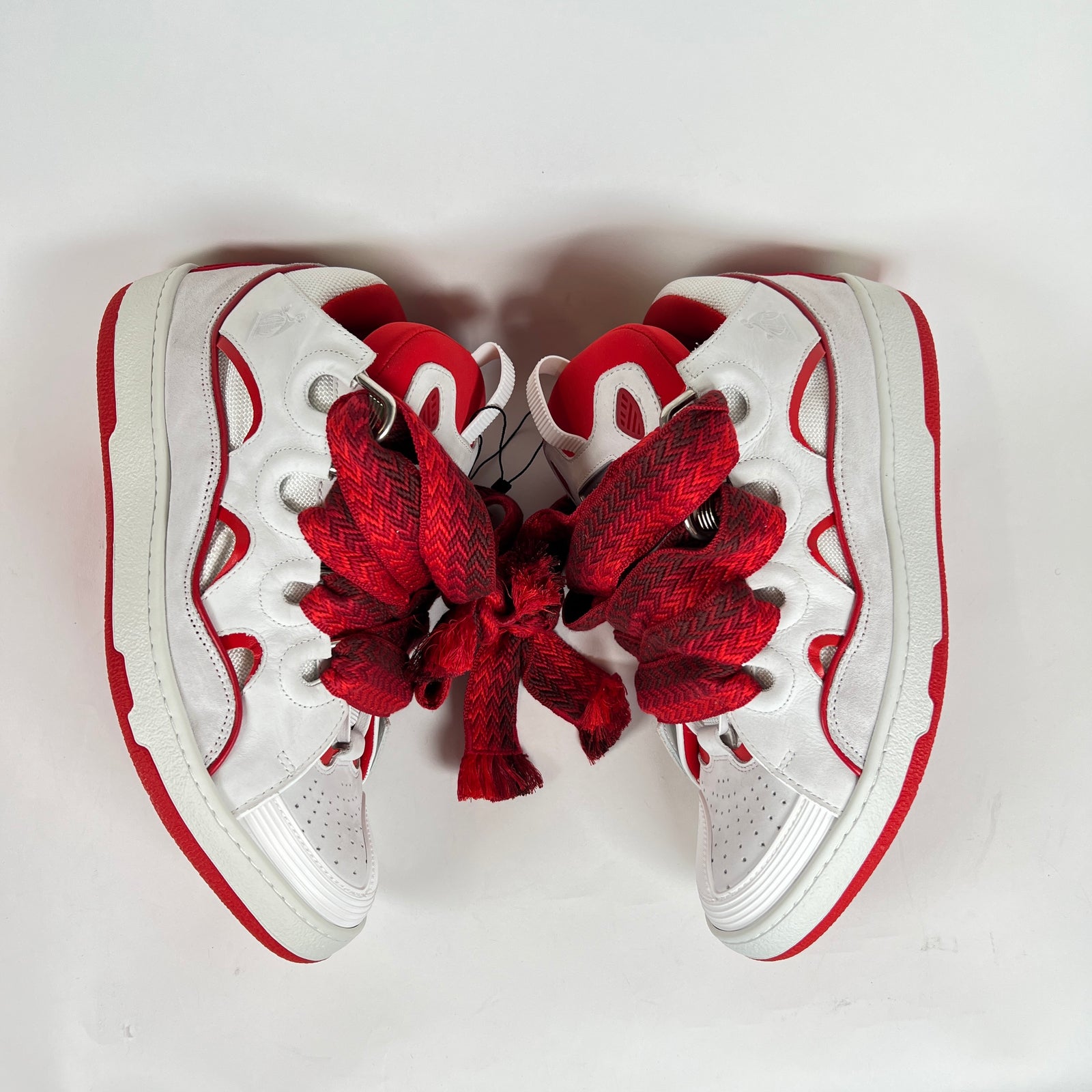 Lanvin Red/White Curb Sneaker Size 12