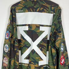 Off-White SS18 Camo Field Patches M-65 Cargo Jacket Size XXL
