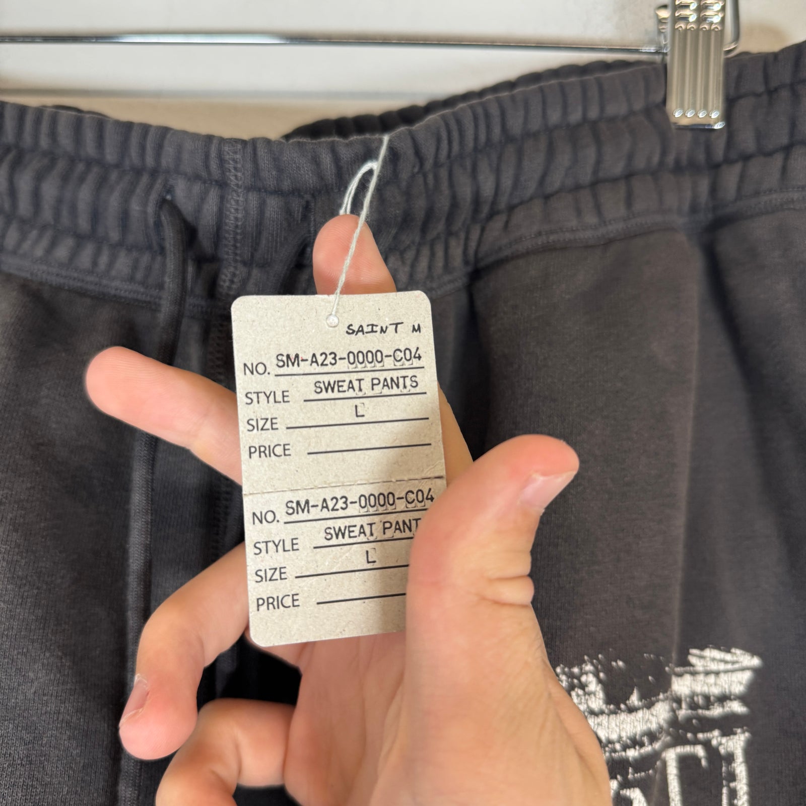 Saint Michael Grey Aries Sweatpants Size L