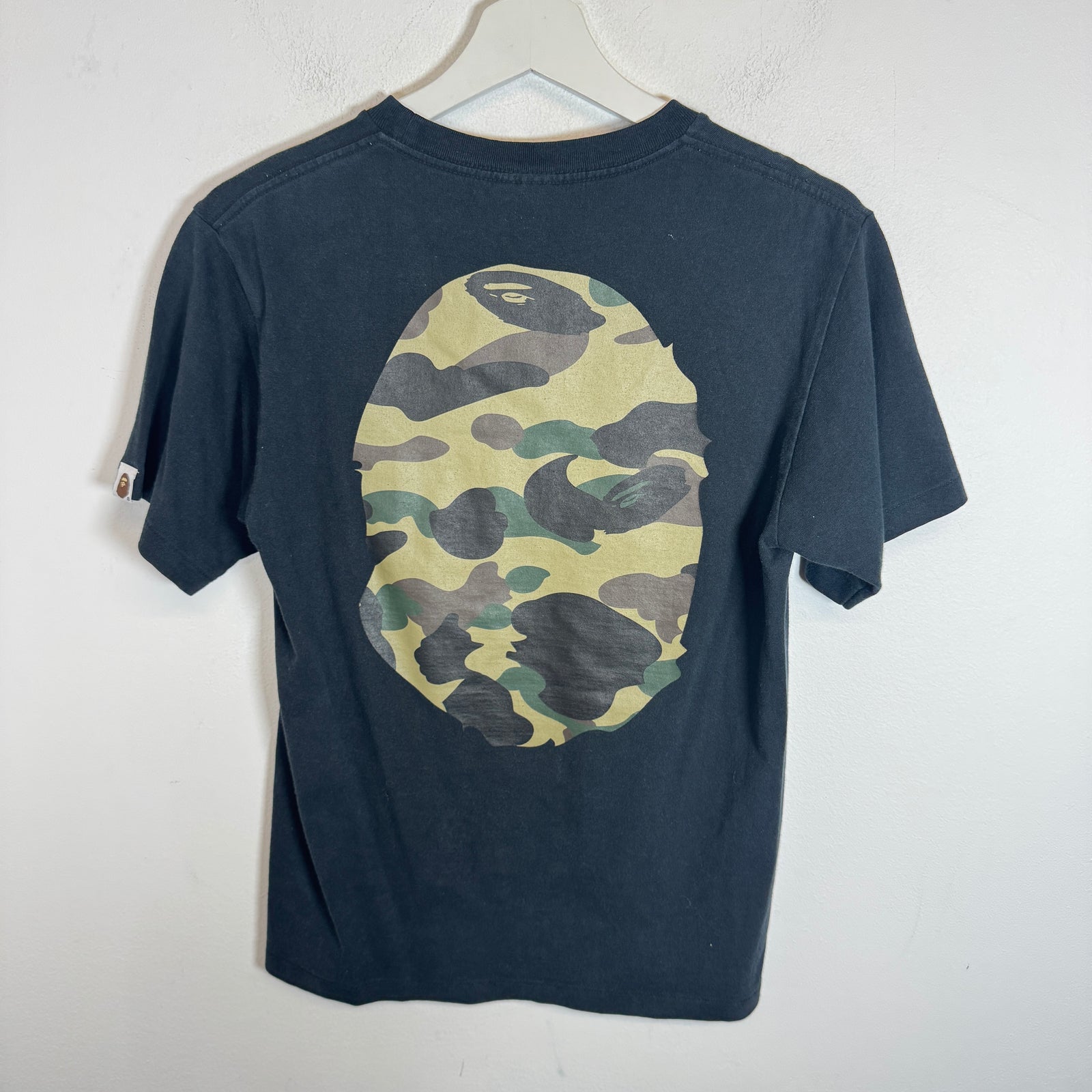 Bape Black/Camo Ape Head T-Shirt Size S
