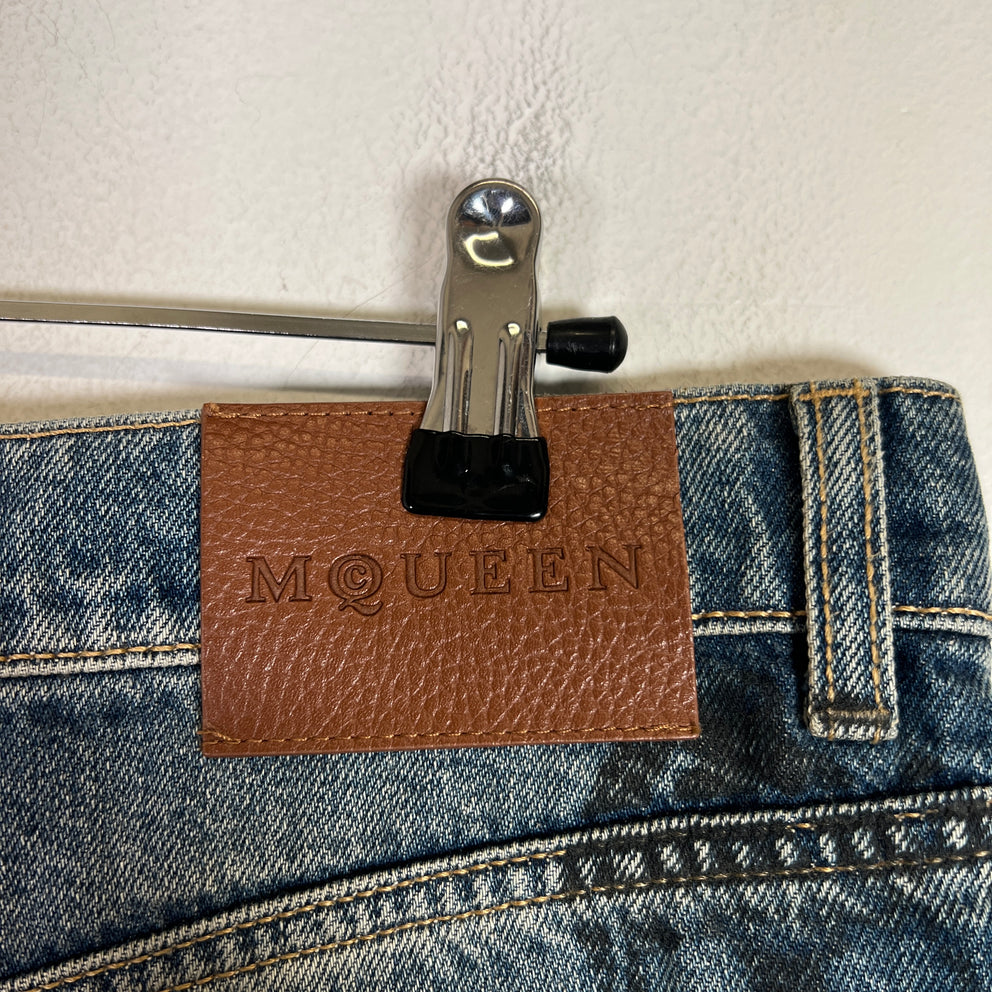 Alexander McQueen Skull Low Rise Baggy Jeans