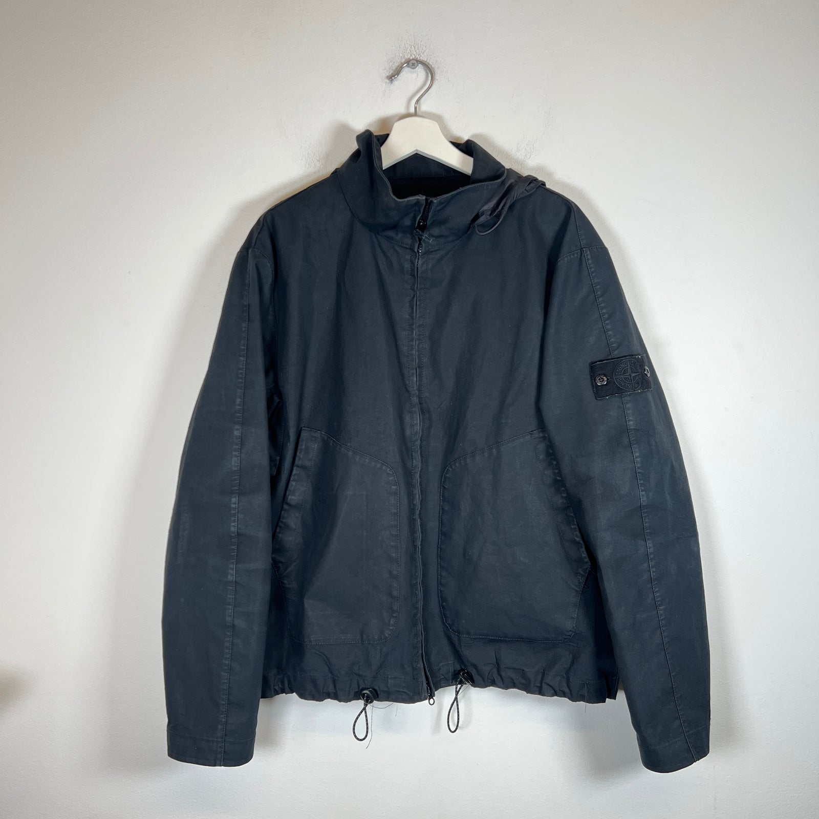 Stone Island Black Mac Supima Ghost Piece Jacket Size XL