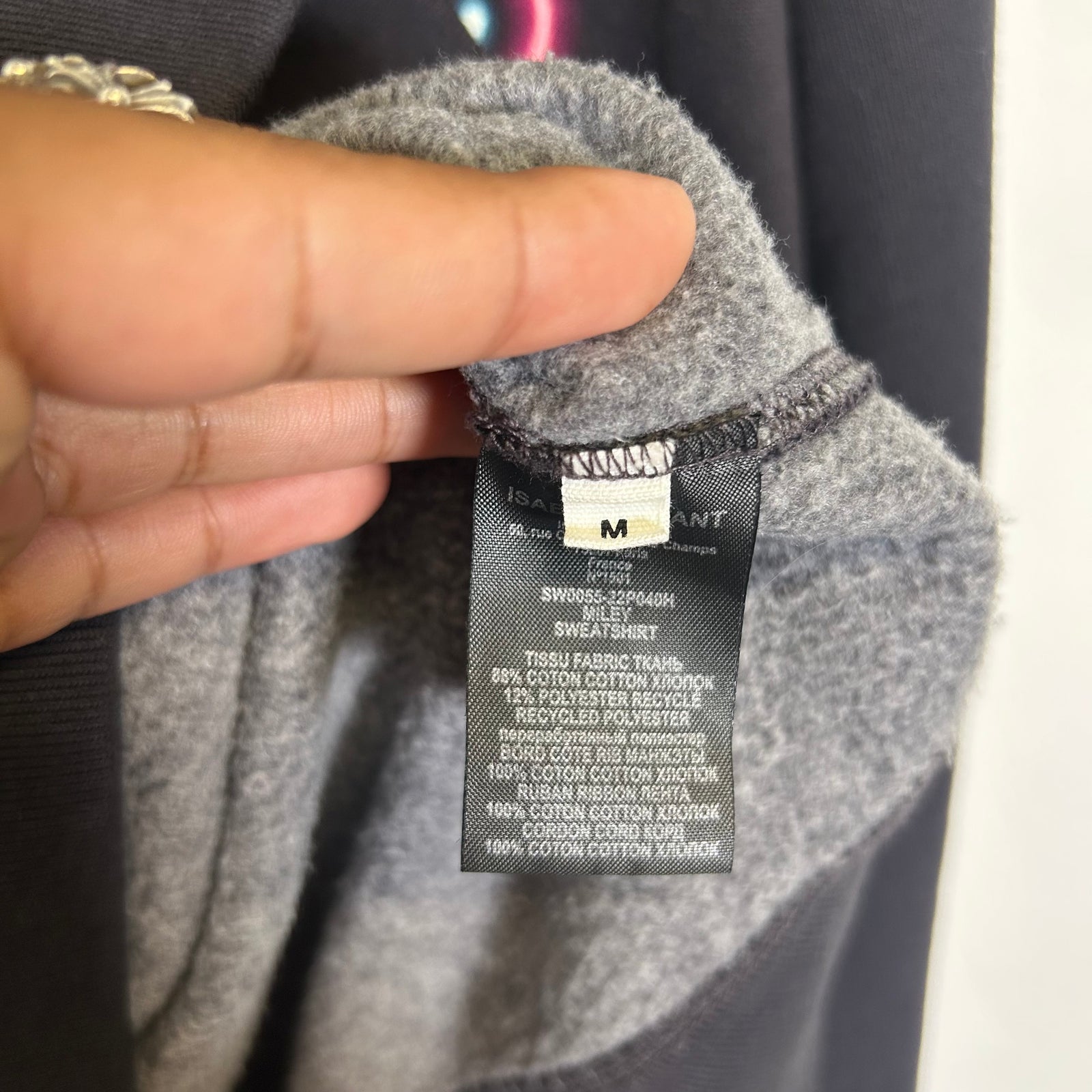 Isabel Marant Black Neon Logo Hoodie Size M