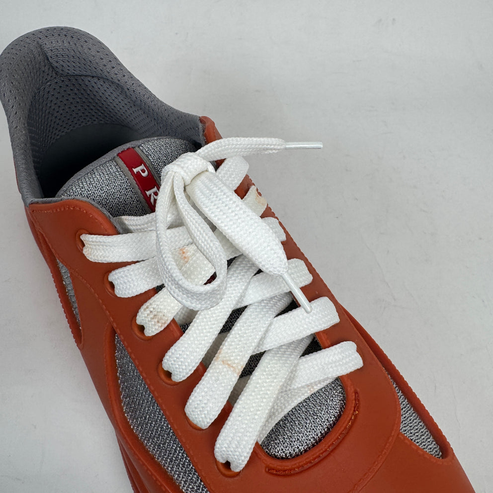 Prada Burnt Orange Rubber Cups Size 44