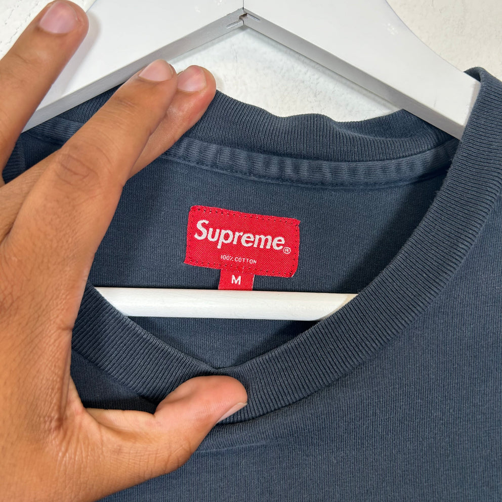 Supreme Navy Arc Logo Tee Size S