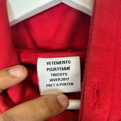 Vetements 17SS Red Gun Club Hoodie Size M