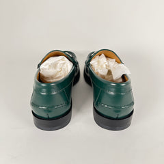 Gucci Horsebit Green Leather Derbys Size 5.5