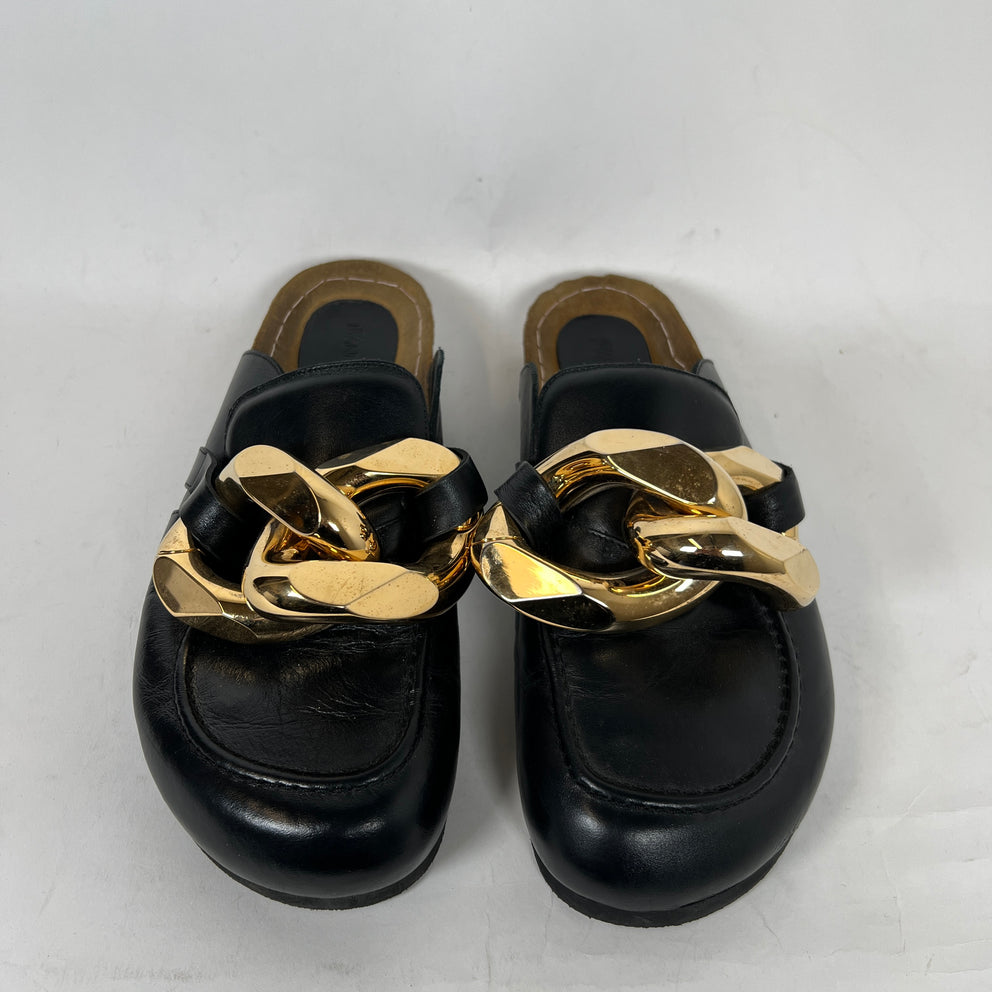 JW Anderson Black Chain Leather Loafer Size 44