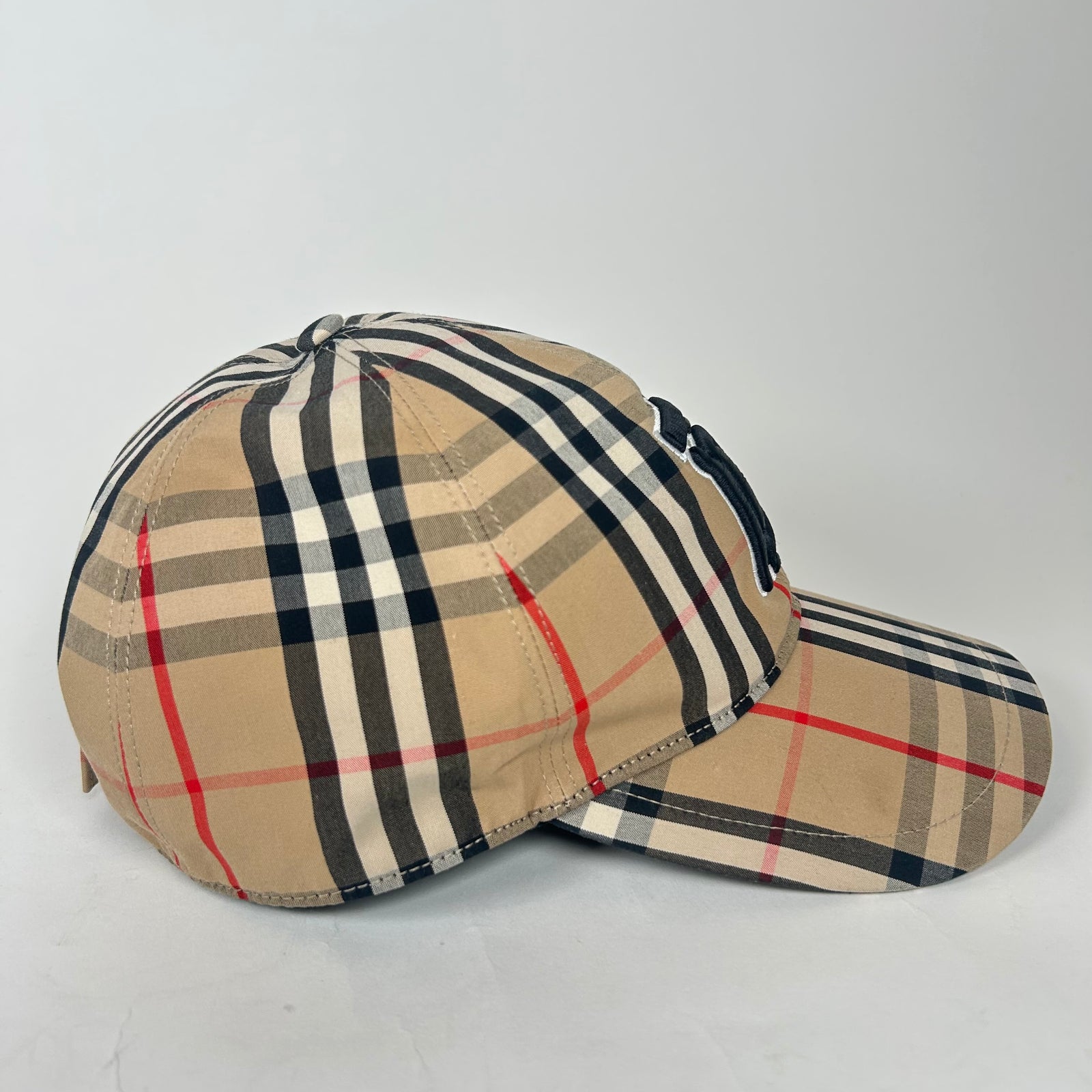 Burberry Tan TB Check Baseball Cap Size XL