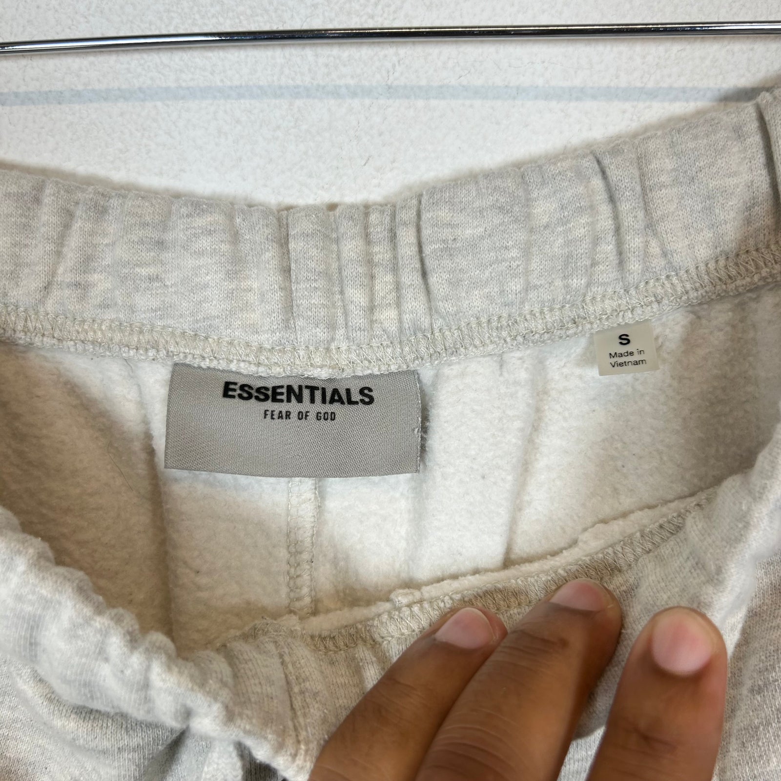 Essentials Heather Grey Logo Sweatpants Size S