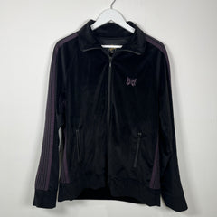 Needles Black/Purple Velour Track Jacket Size M