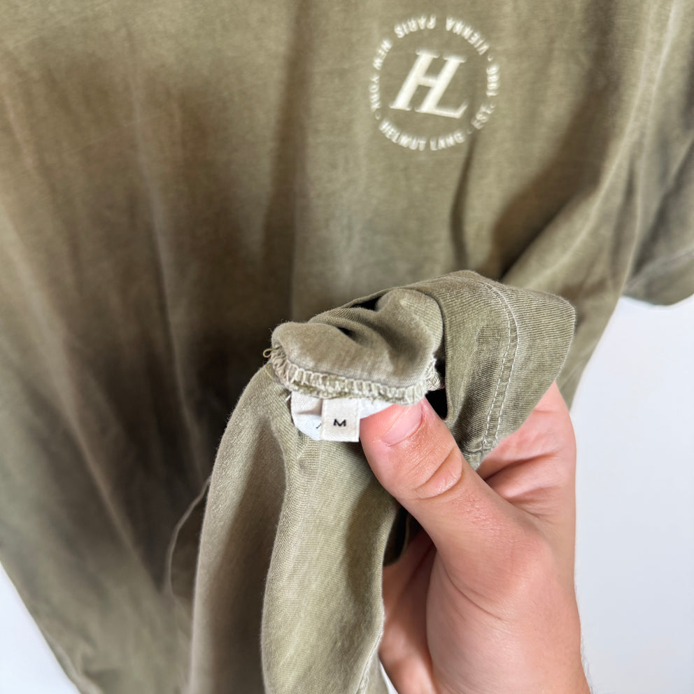 Helmut Lang Green Circle Logo T-Shirt Size M