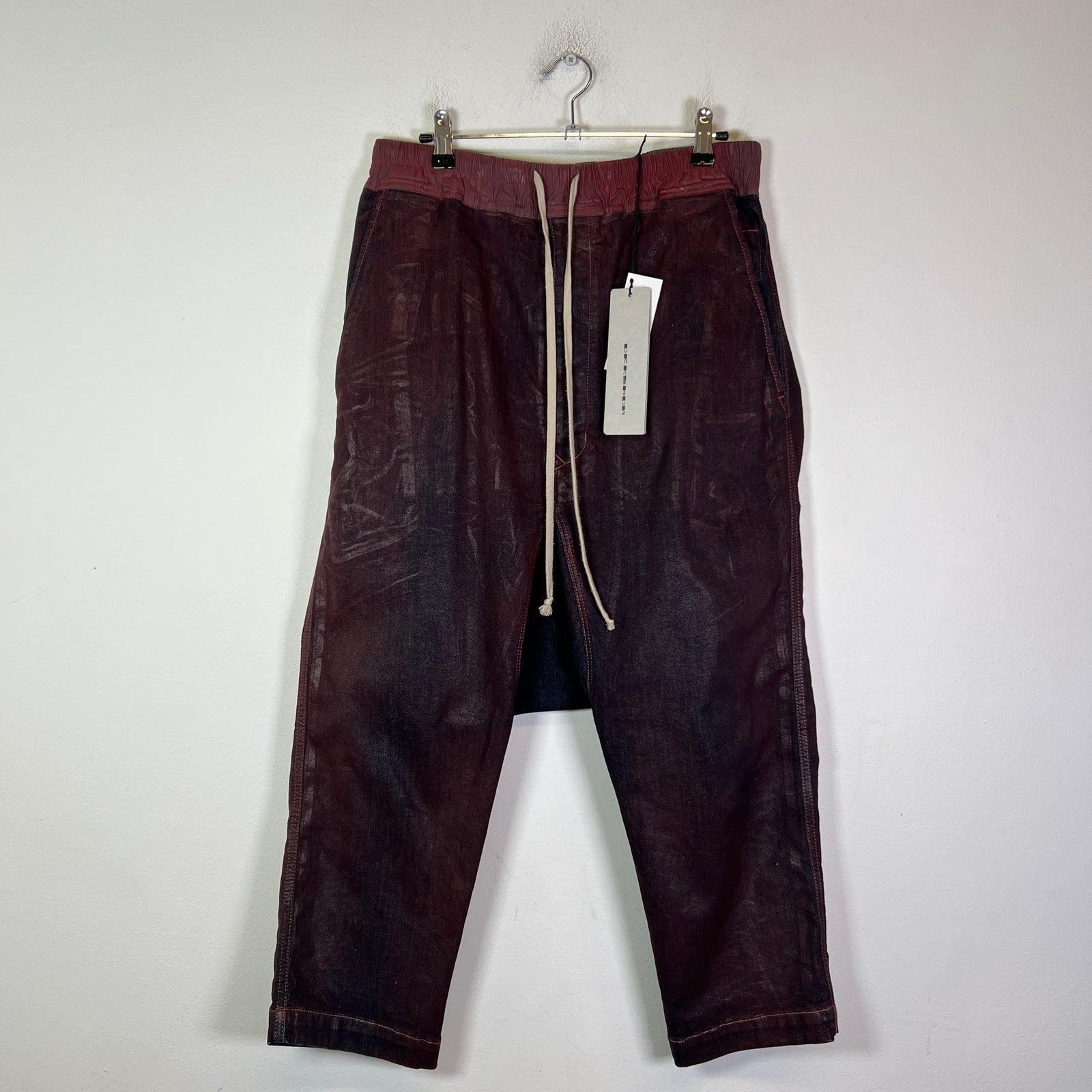 Rick Owens DRKSHDW Cherry Waxed Cropped Pants