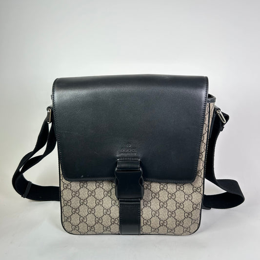 Gucci GG Coated Canvas Buckle Messenger