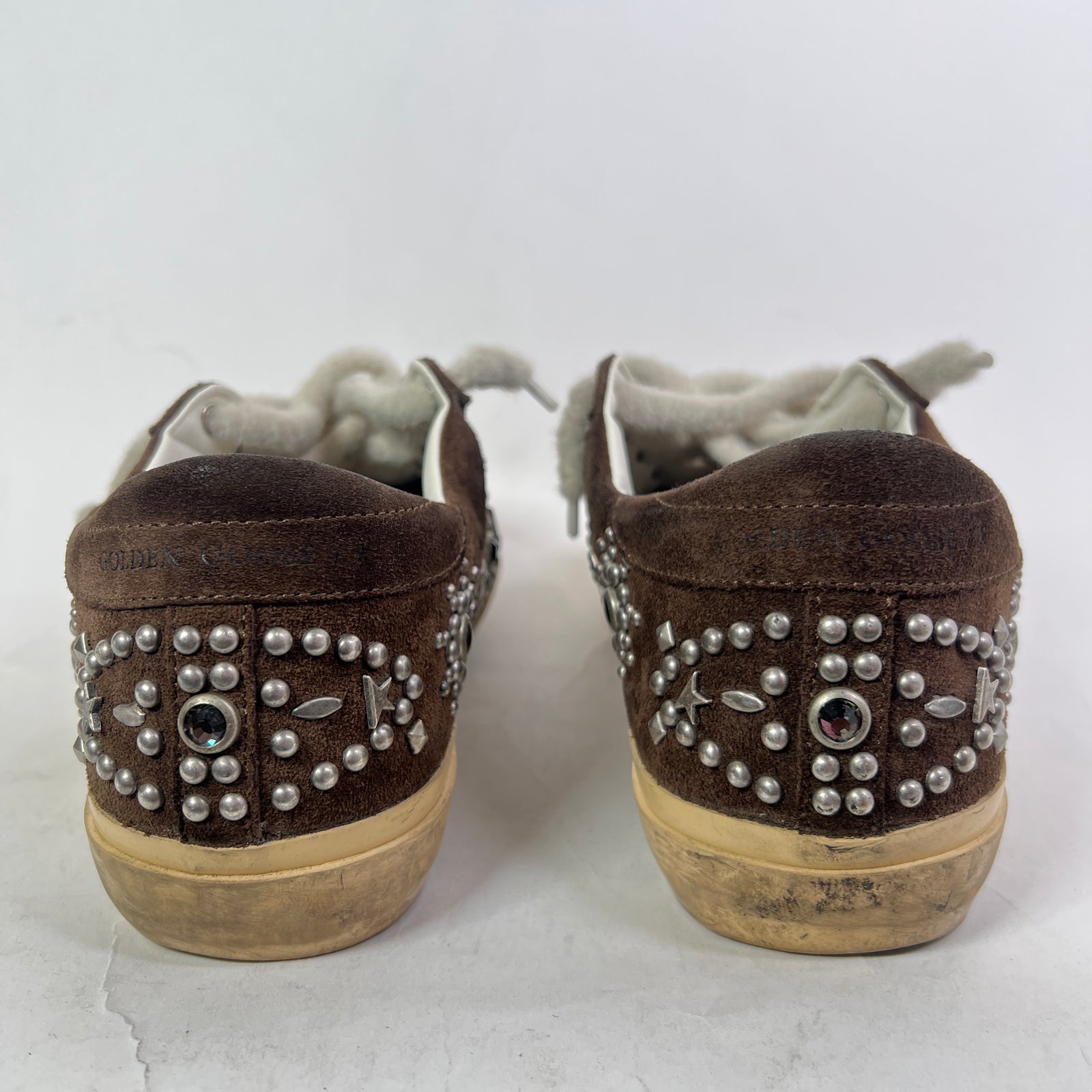 Golden Goose Suede Superstar Pen-Star Embellished Sneaker