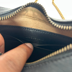 Gucci Black GG Marmont Mini Half Moon Hobo Bag