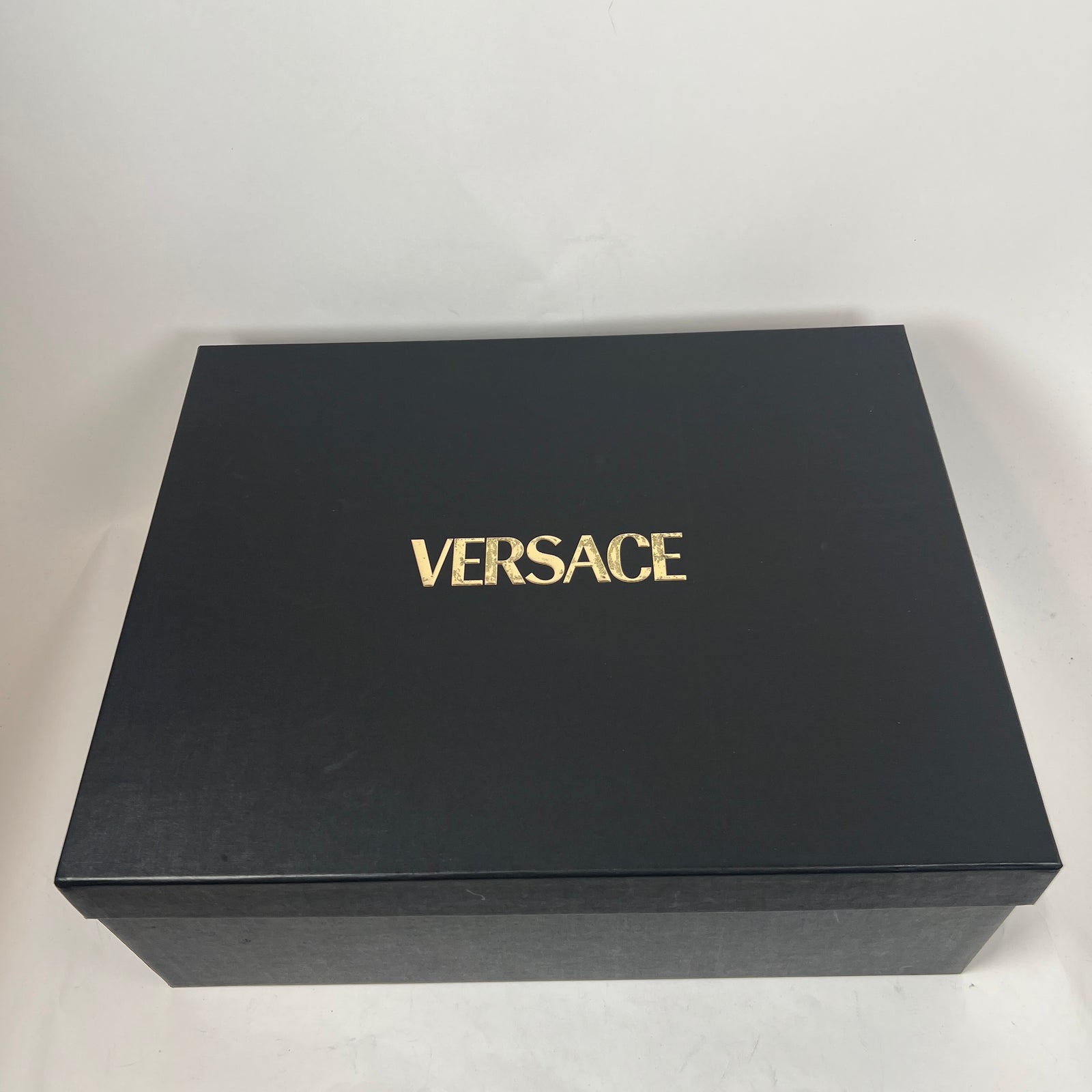 Versace Black Odissea Leather Sneaker Size 38