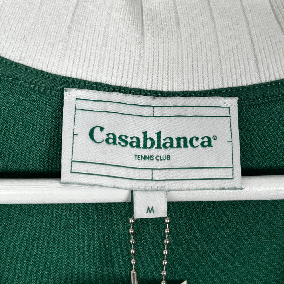 Casablanca Green Velvet Polo Button Up Shirt Size M