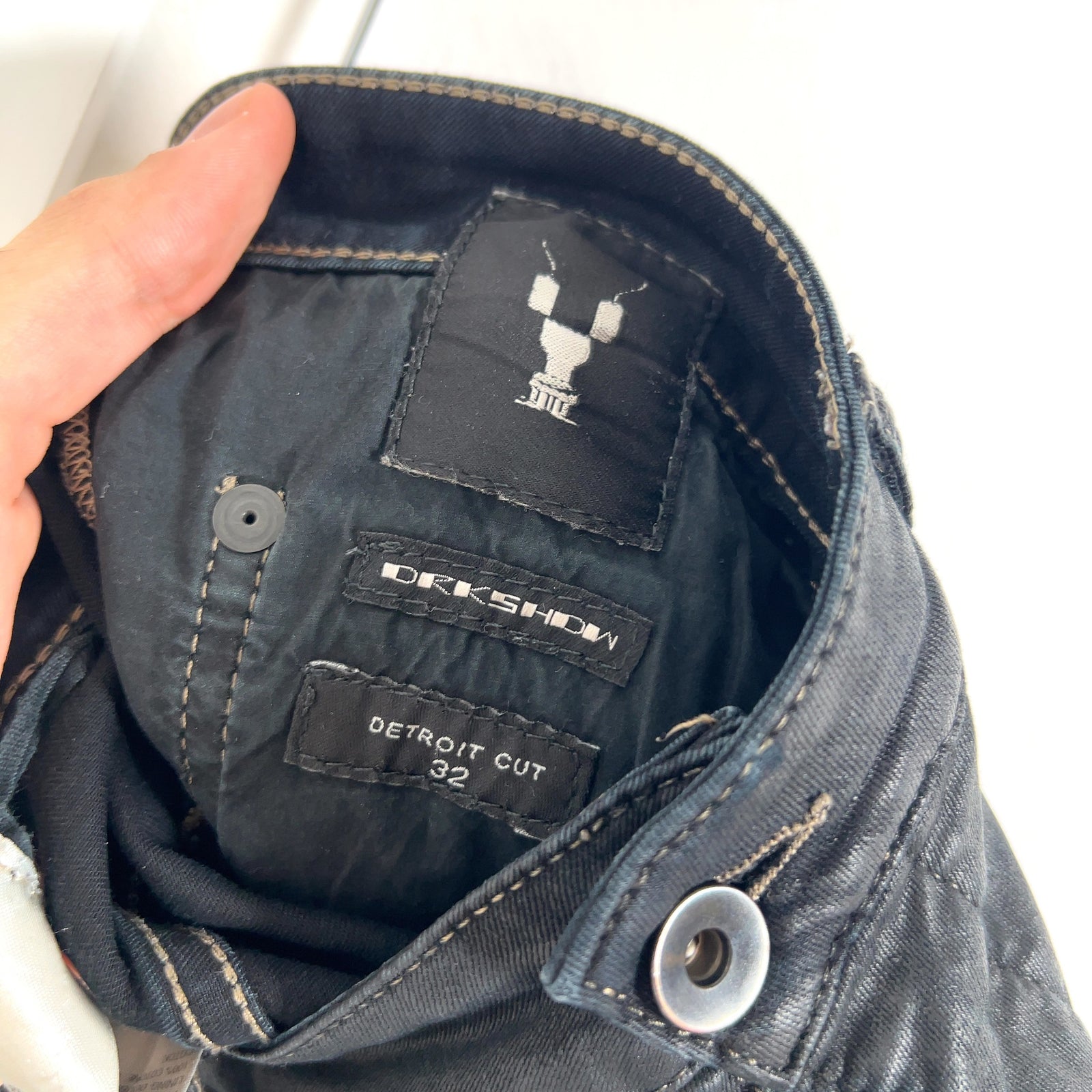 Rick Owens Wax Denim Detroit Cut Jeans