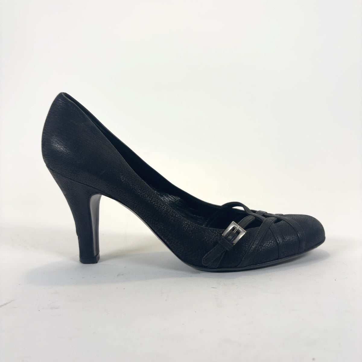 Prada Black Cutout Heels