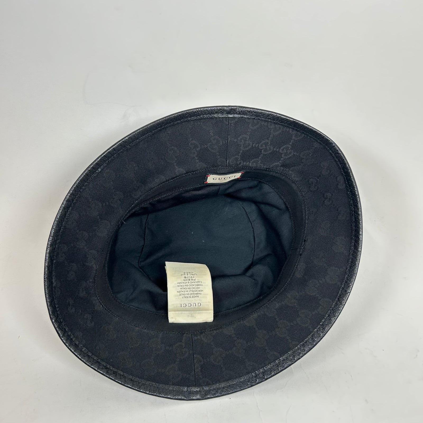 Gucci Black GG Canvas Bucket Hat Size L